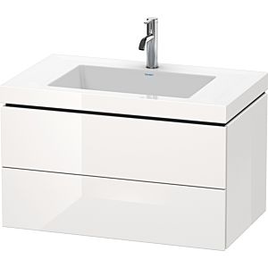 Duravit L-Cube vanity unit LC6927O8080 80 x 48 cm, 2000 tap hole, graphite super matt, 2 drawers