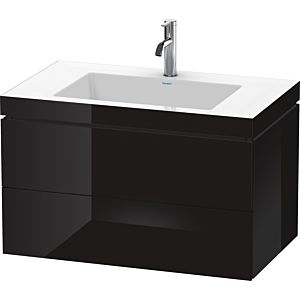 L-Cube Duravit vasque LC6927O4040 80 x 48 cm, 2000 , noir brillant, 2 tiroirs