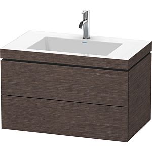 Duravit L-Cube Waschtisch-Unterschrank LC6927O7272 80 x 48 cm, 1 Hahnloch, eiche dunkel gebürstet, 2 Schubkästen