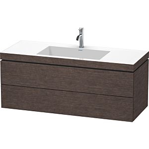 L-Cube Duravit vasque LC6929O7272 120 x 48 cm, 2000 , chêne foncé brossé, 2 tiroirs