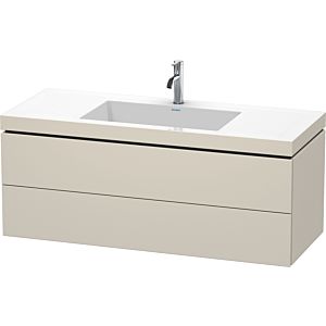 Duravit L-Cube vanity unit LC6929O9191 120 x 48 cm, 2000 tap hole, matt taupe, 2 drawers