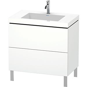 Duravit L-Cube vanity unit LC6937O1818 80 x 48 cm, 2000 tap hole, matt white, 2 pull-outs, floor-standing