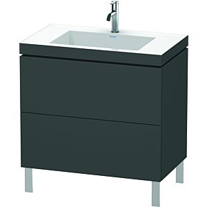 L-Cube Duravit vasque LC6937O4949 80 x 48 cm, 2000 , graphite mat, 2 coulissants, au sol