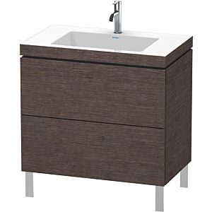 L-Cube Duravit vasque LC6937O7272 80 x 48 cm, trou pour robinet match2, chêne foncé brossé, 2 2000