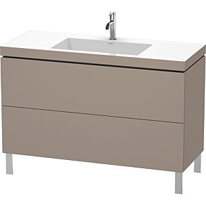 Duravit L-Cube vanity unit LC6939O4343 120 x 48 cm, 2000 tap hole, basalt matt, 2 pull-outs, floor-standing