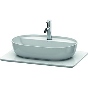 Duravit console de lavabo Luv LU946501717 68.8x47.5cm, structure blanche, en pierre de quartz, avec découpe 2000