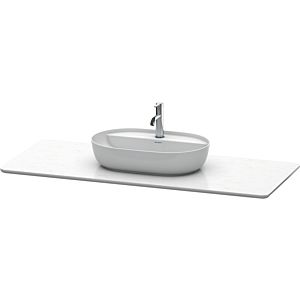Duravit console de lavabo Luv LU946601717 138.8x59.5cm, structure blanche, en pierre de quartz, avec découpe 2000