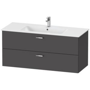 Duravit XBase Waschtisch-Unterschrank XB612304949 120x55,2x47,5cm, graphit matt, 2 Schubkästen