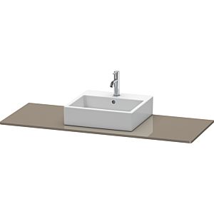 Duravit console XSquare XS060GM8989 140x55cm, avec découpe 2000 , centre, flanelle gris brillant
