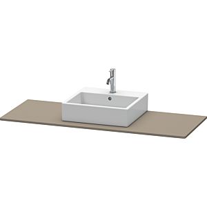 Duravit XSquare Konsole XS060GM9090 140x55cm, mit 1 Ausschnitt, mittig, Flannel Grey seidenmatt