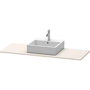 Duravit XSquare Konsole XS060GM9191 140x55cm, mit 1 Ausschnitt, mittig, Taupe