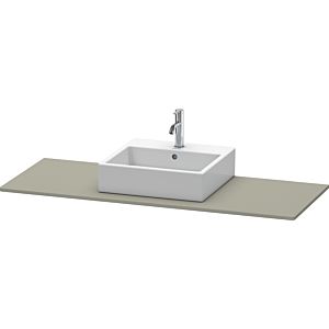 Duravit XSquare Konsole XS060GM9292 140x55cm, mit 1 Ausschnitt, mittig, Steingrau seidenmatt