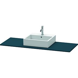 Duravit XSquare Konsole XS060GM9898 140x55cm, mit 1 Ausschnitt, mittig, Nachtblau seidenmatt