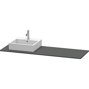 Duravit console XSquare XS060HL4949 160x55cm, avec découpe 2000 , gauche, Graphit matt