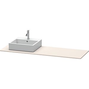 Duravit XSquare console XS060HL9191 160x55cm, avec découpe 2000 , gauche, Taupe