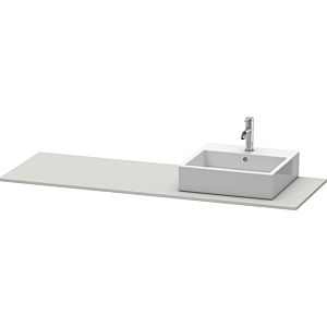 Duravit XSquare Konsole XS060HR0707 160x55cm, mit 1 Ausschnitt, rechts, Betongrau matt