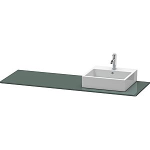 Duravit XSquare Konsole XS060HR3838 160x55cm, mit 1 Ausschnitt, rechts, Dolomiti Grey hochglanz