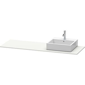 Duravit XSquare Konsole XS060HR3939 160x55cm, mit 1 Ausschnitt, rechts, Nordic weiß seidenmatt