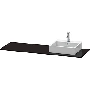 Duravit console XSquare XS060HR4040 160x55cm, avec découpe 2000 , droite, noir brillant
