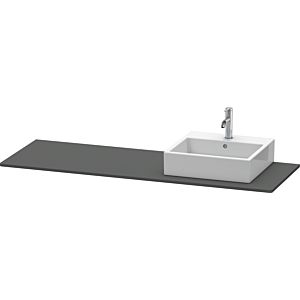 Duravit XSquare console XS060HR4949 160x55cm, with 2000 cutout, right, Graphit matt