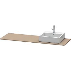 Duravit XSquare Konsole XS060HR7575 160x55cm, mit 1 Ausschnitt, rechts, Leinen
