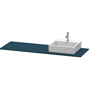 Duravit XSquare Konsole XS060HR9898 160x55cm, mit 1 Ausschnitt, rechts, Nachtblau seidenmatt