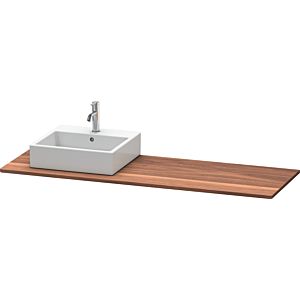 Duravit console XSquare en bois massif XS061HL7777 160x55cm, avec découpe 2000 , gauche, noyer américain