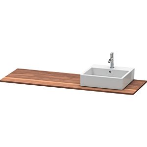 Duravit XSquare console en bois massif XS061HR7777 160x55cm, avec découpe 2000 , droite, noyer américain