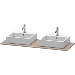 Duravit XSquare console XS063GB4343 140x55cm, avec deux découpes, basalte mat