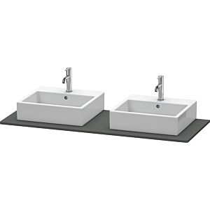 Duravit console XSquare XS063GB4949 140x55cm, avec deux découpes, Graphit mat