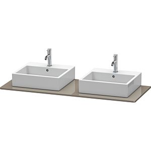 Duravit XSquare console XS063GB8989 140x55cm, avec deux découpes, gris flanelle brillant