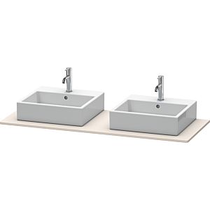 Duravit XSquare Konsole XS063GB9191 140x55cm, mit zwei Ausschnitten, Taupe