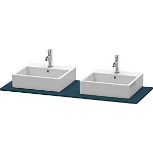 Duravit XSquare Konsole XS063GB9898 140x55cm, mit zwei Ausschnitten, Nachtblau seidenmatt