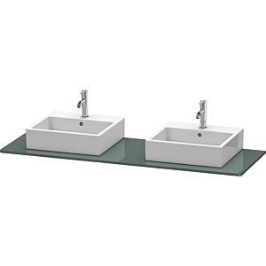 Duravit XSquare Konsole XS063HB3838 160x55cm, mit zwei Ausschnitten, Dolomiti Grey hochglanz