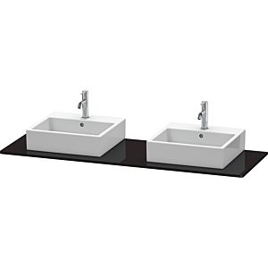 Duravit console XSquare XS063HB4040 160x55cm, avec deux découpes, noir brillant