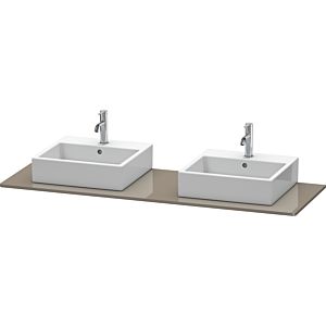 Duravit console XSquare XS063HB8989 160x55cm, avec deux découpes, flanelle gris brillant