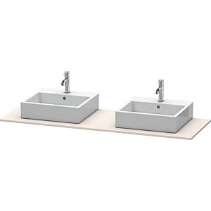 Duravit XSquare Konsole XS063HB9191 160x55cm, mit zwei Ausschnitten, Taupe