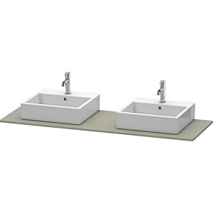 Duravit XSquare console XS063HB9292 160x55cm, with two cut-outs, stone gray satin finish
