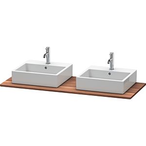 Duravit XSquare console en bois massif XS064GB7777 140x55cm, avec deux découpes, noyer américain