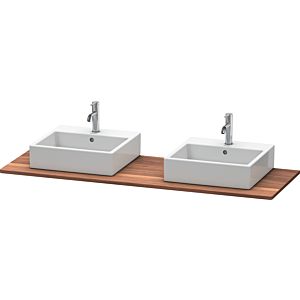 Duravit XSquare solid wood console XS064HB7777 160x55cm, with two cutouts, American walnut