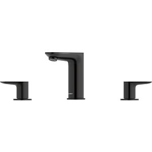 Duravit Wave 3-hole washbasin mixer WA1060005046 projection 129mm, matt black