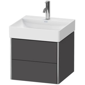 Duravit XSquare Waschtisch-Unterschrank XS416004949 48,4x39,7x46cm, 2 Schubkästen, Graphit matt