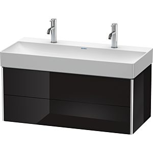 Duravit XSquare Waschtisch-Unterschrank XS416304040 98,4x39,7x46cm, 2 Schubkästen, schwarz hochglanz