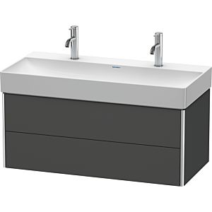 Duravit XSquare Waschtisch-Unterschrank XS416304949 98,4x39,7x46cm, 2 Schubkästen, Graphit matt