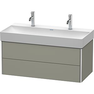 Duravit XSquare Waschtisch-Unterschrank XS416309292 98,4x39,7x46cm, 2 Schubkästen, Steingrau seidenmatt