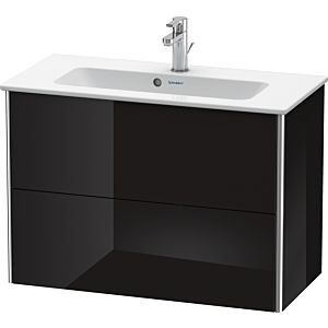 Duravit XSquare Waschtisch-Unterschrank XS416604040 81x56x38,8cm, 2 Schubkästen, schwarz hochglanz