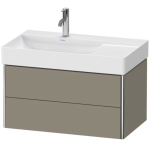 Duravit XSquare Duravit XS416809292 78,4x39,7x46cm, 2 tiroirs, gris pierre satiné mat