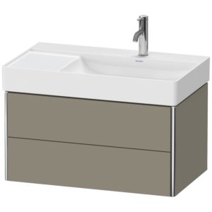 Duravit XSquare Waschtisch-Unterschrank XS416909292 78,4x39,7x46cm, 2 Schubkästen, Steingrau seidenmatt
