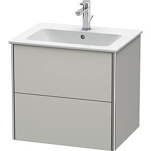 Duravit XSquare Waschtisch-Unterschrank XS417100707 61x56x47,8cm, 2 Schubkästen, Betongrau matt