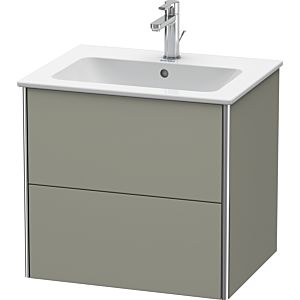 Duravit XSquare Waschtisch-Unterschrank XS417109292 61x56x47,8cm, 2 Schubkästen, Steingrau seidenmatt
